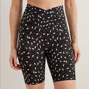 ISO aerie black cheetah bike shorts